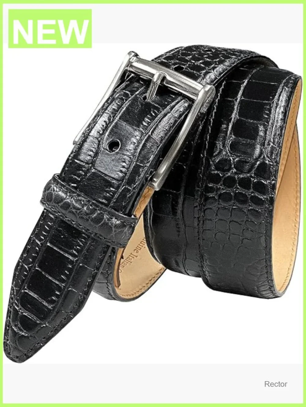 Full-Grain Cowhide Leather Dress Belt 1-3/8